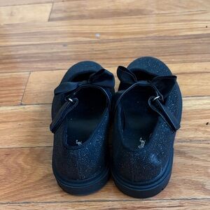 Cat & Jack Sparkly Black Dress Shoes with Bow